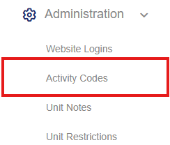 Activity Codes