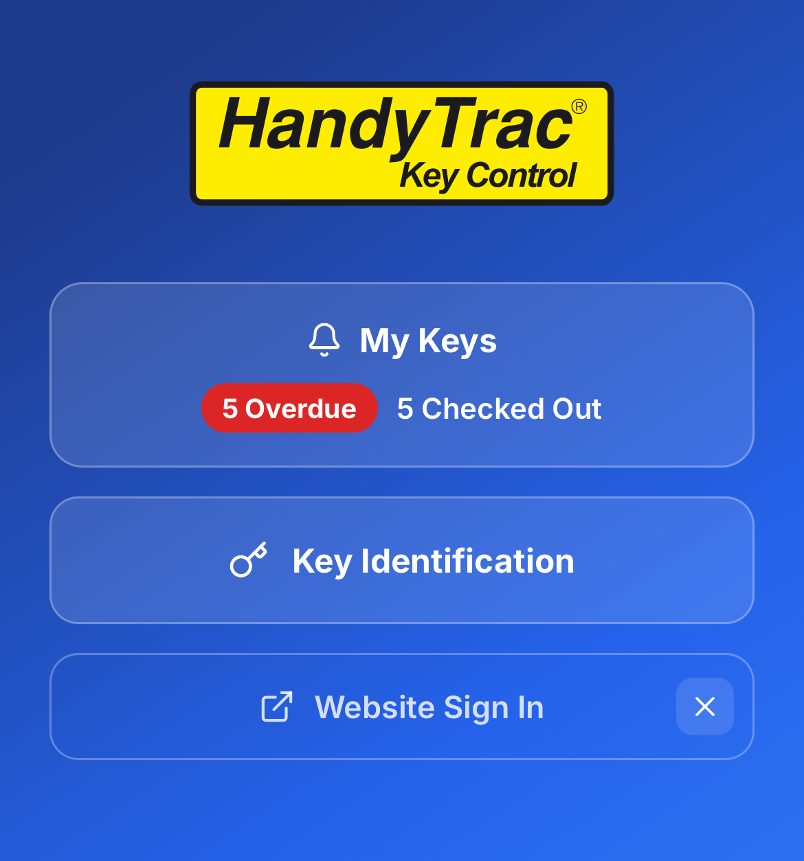 HandyTrac App Features - including in field key tag identification and alerts